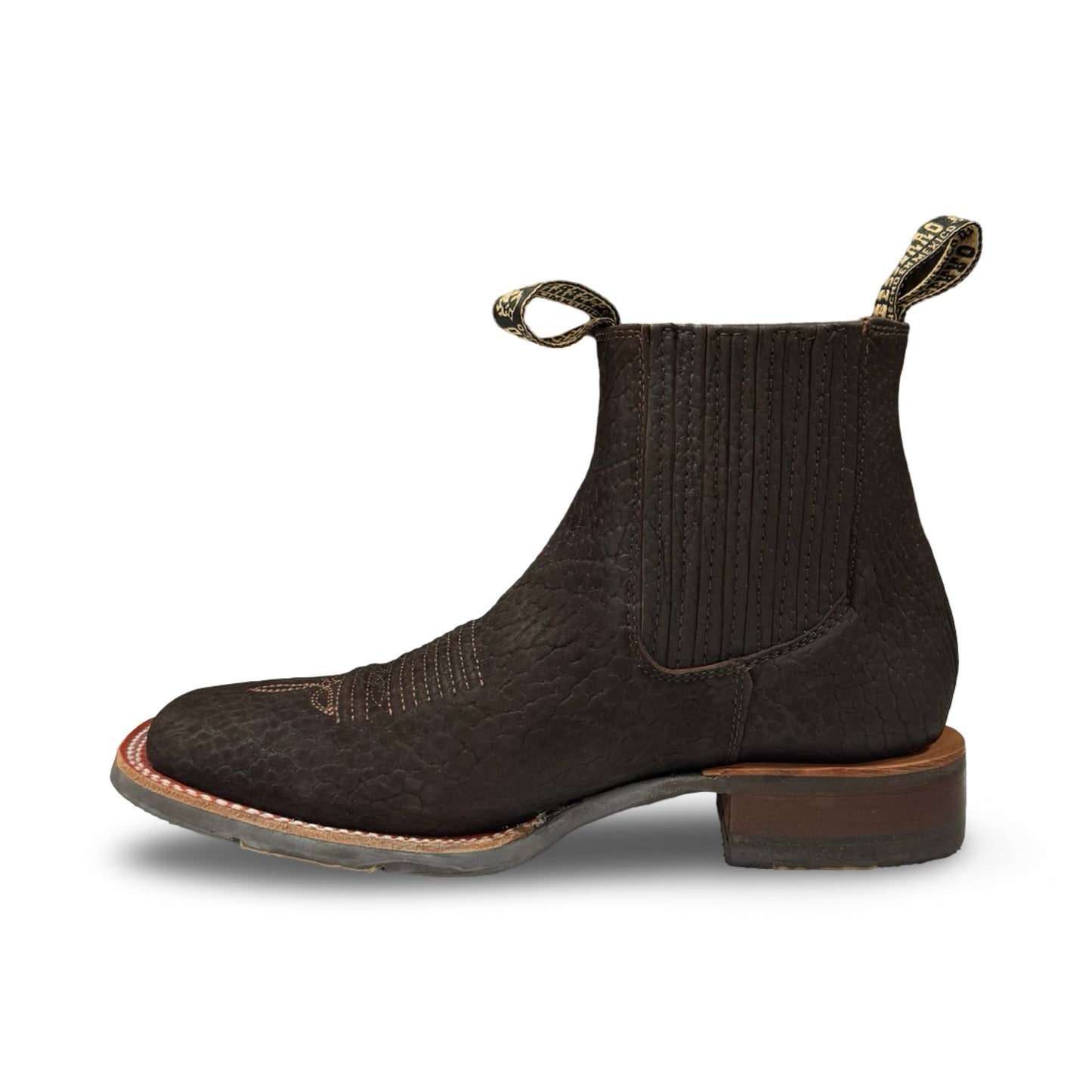 Becerro Botin de Cuello de Toro Cafe (Low-cut Bull Neck Brown Men's Boots)