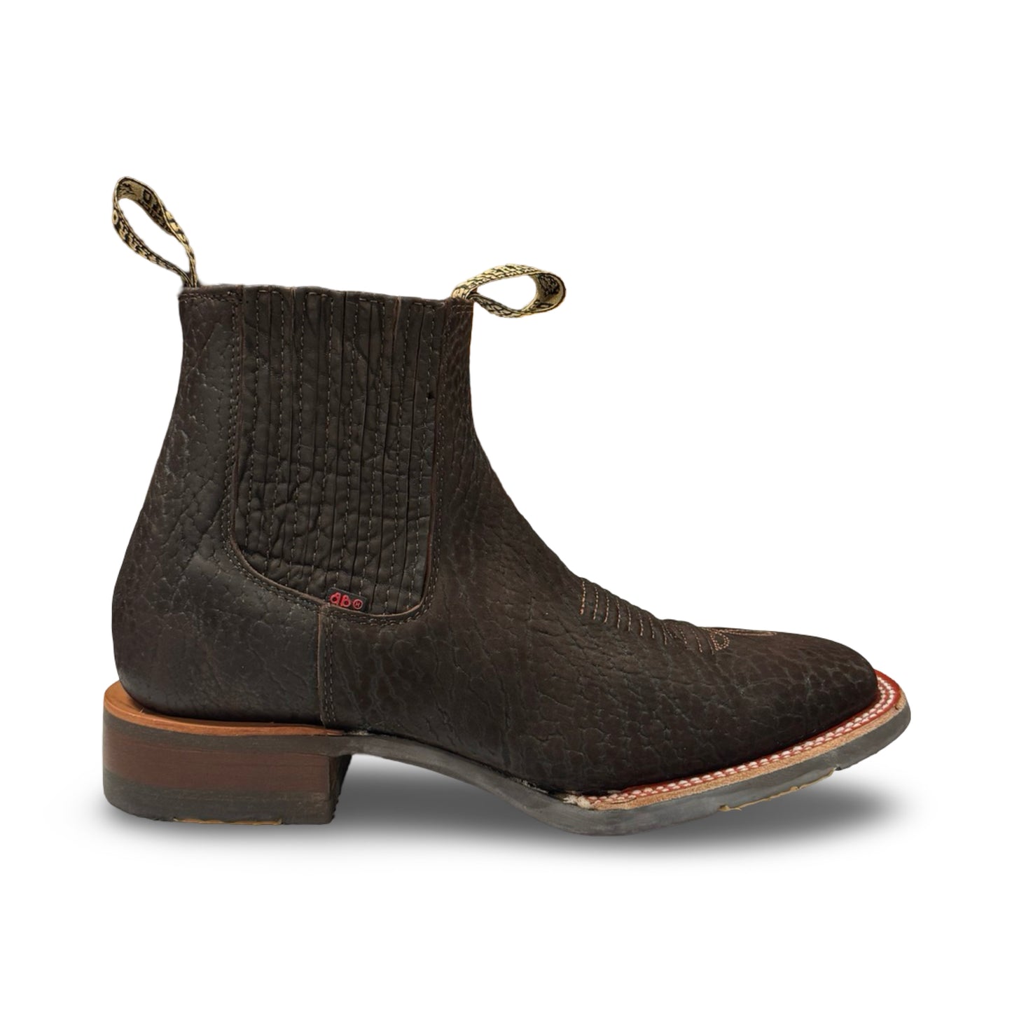 Becerro Botin de Cuello de Toro Cafe (Low-cut Bull Neck Brown Men's Boots)