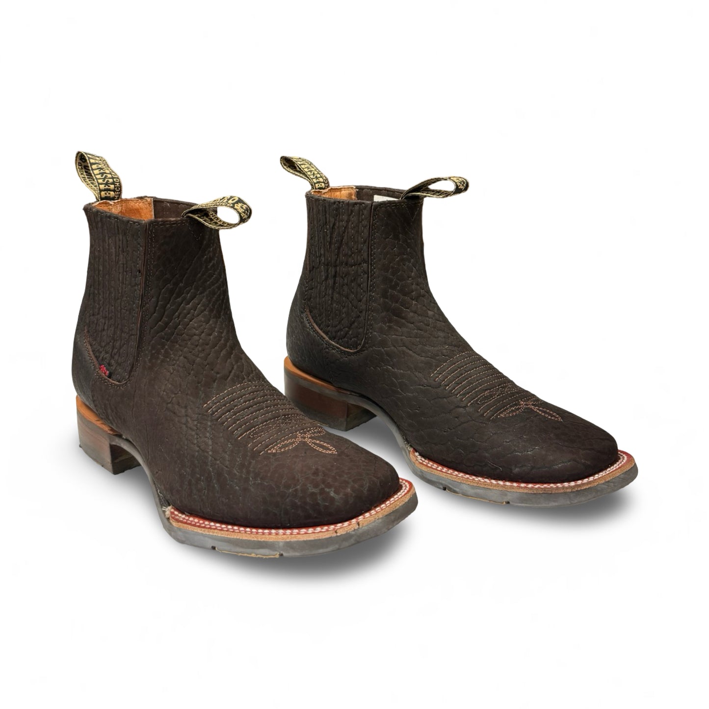 Becerro Botin de Cuello de Toro Cafe (Low-cut Bull Neck Brown Men's Boots)