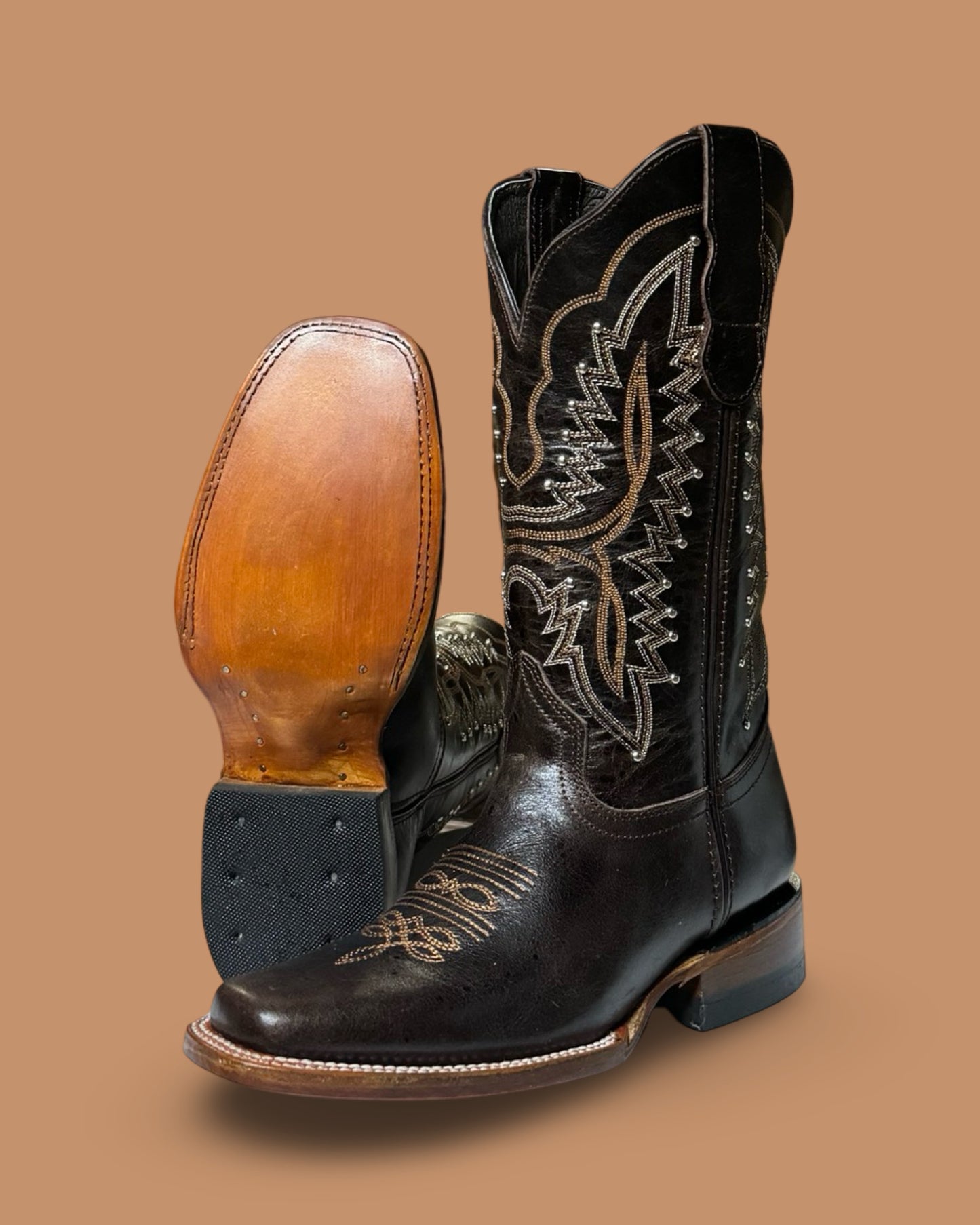 Brown Grisly Rodeo Leather Women’s Boots