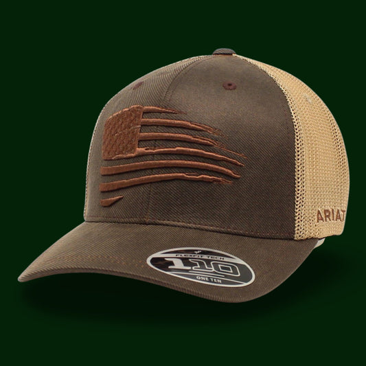 Ariat Brown 3D Patriot Flag Hat