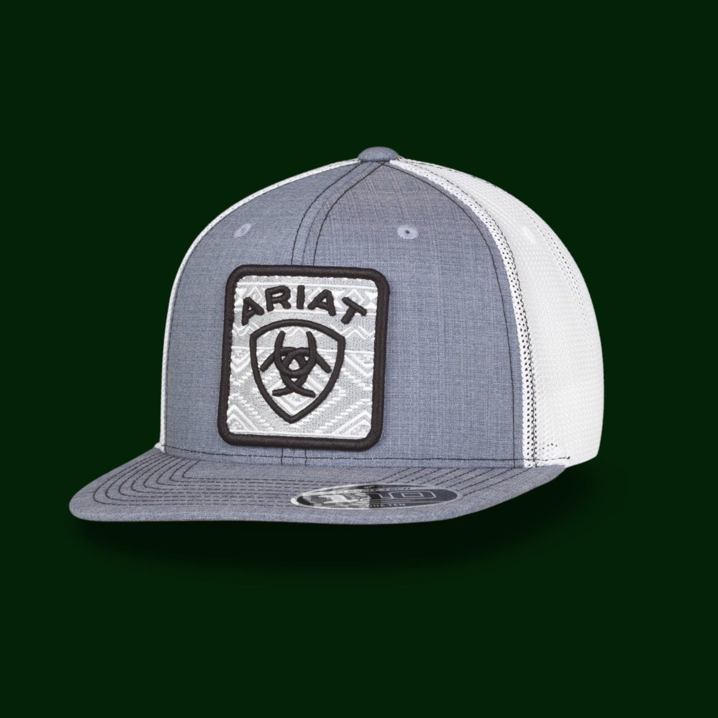 Ariat Grey/White Logo Hat