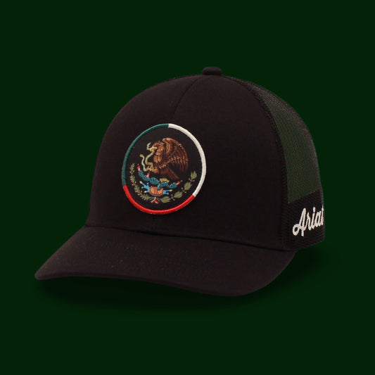 Ariat Black Mexico Flag Hat