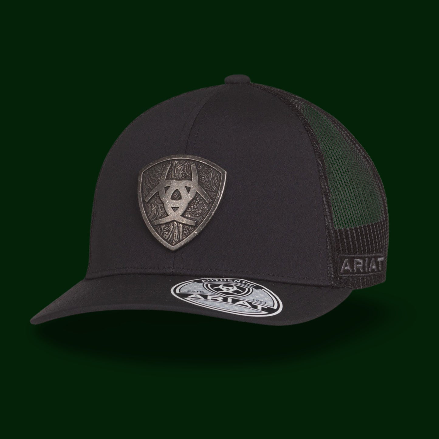 Ariat Black Metal Logo Hat