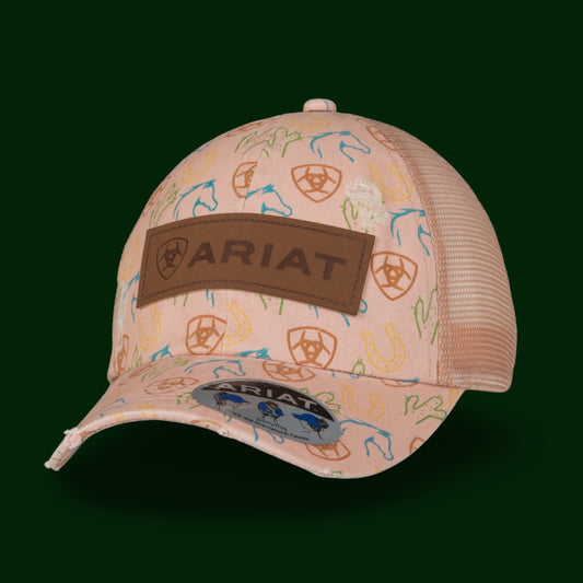 Ariat Pink Name Patch Hat