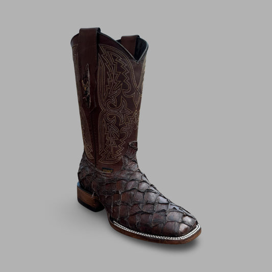 Pirarucu Exotic Leather Brown Boots