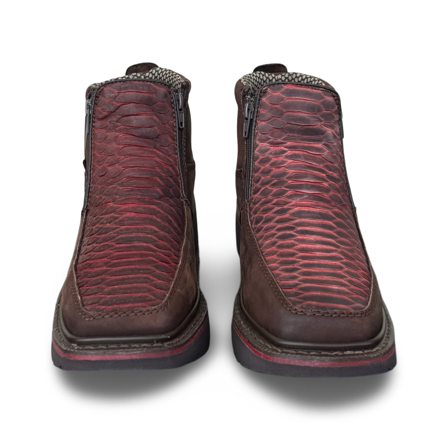 Raptor Black Cherry Python Botin