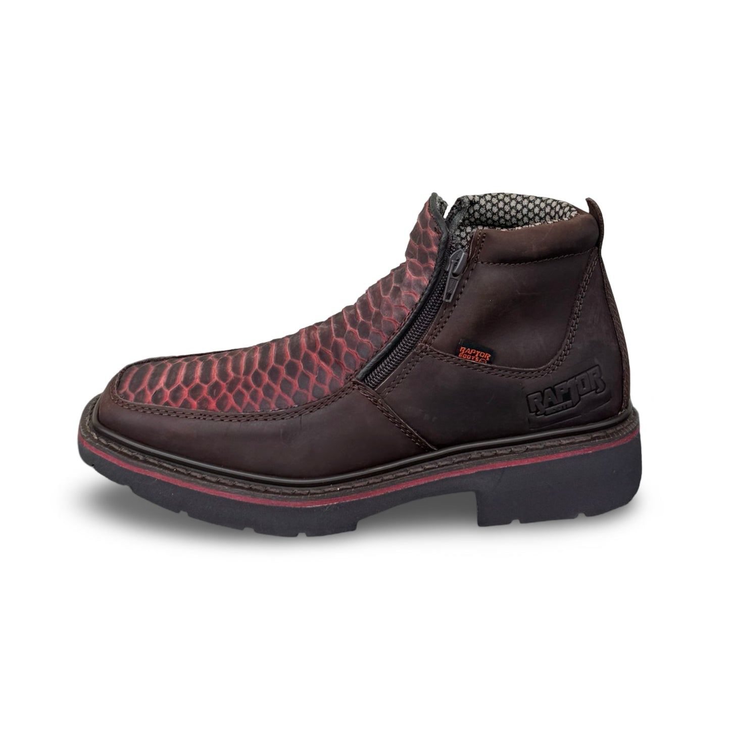 Raptor Black Cherry Python Botin