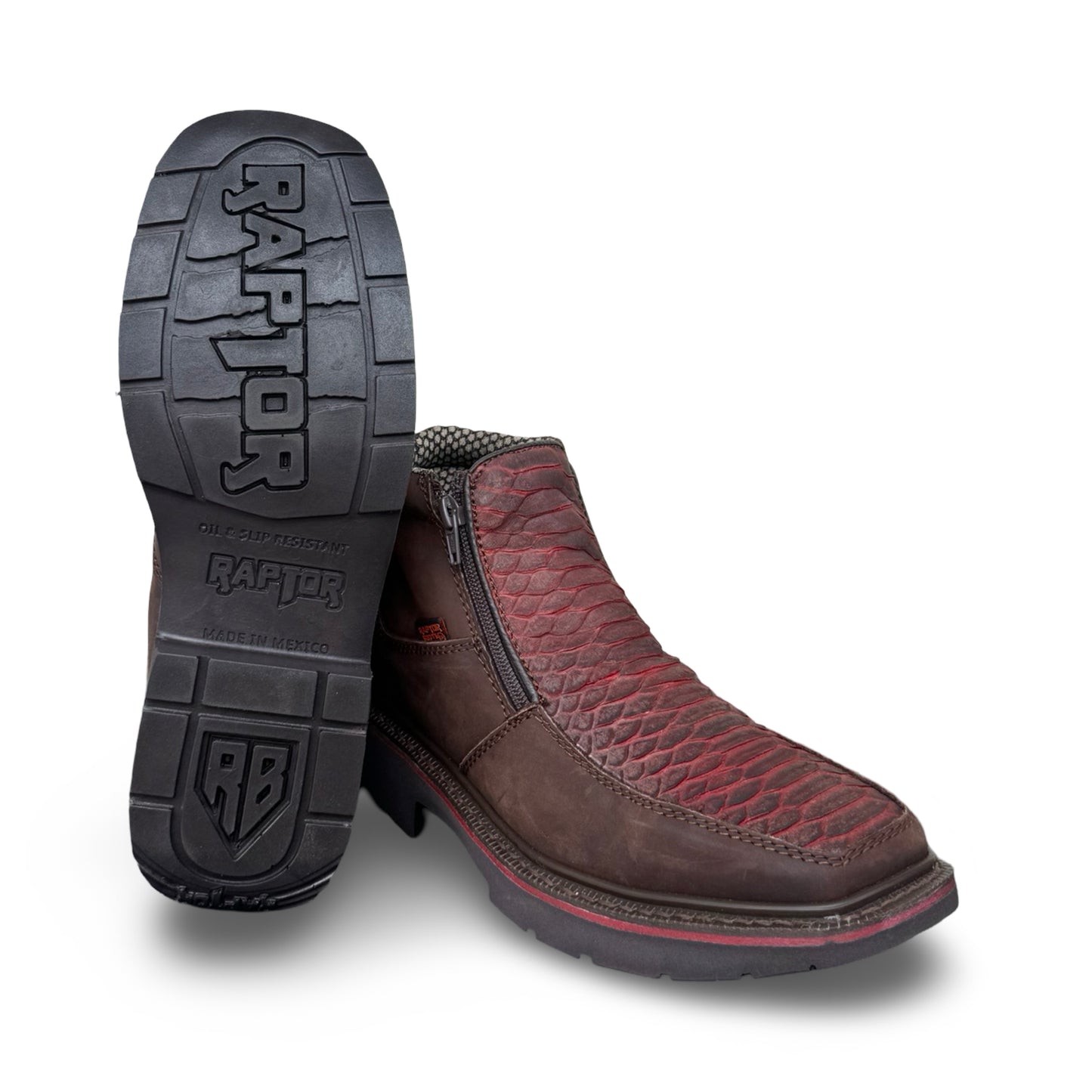 Raptor Black Cherry Python Botin